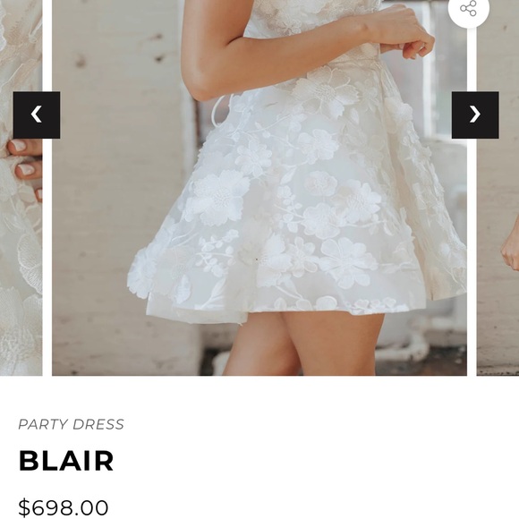 Blair White Party Dress - Picture 4 of 6